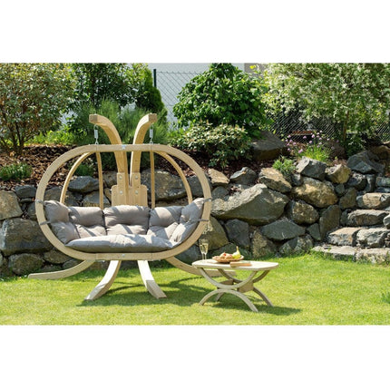 Amazonas Hammock Chair Amazonas | Globo Royal Taupe Double Seater Hanging Chair (Weatherproof Cushion) AZ-2030842 Globo Royal Taupe Double Seater Hanging Chair