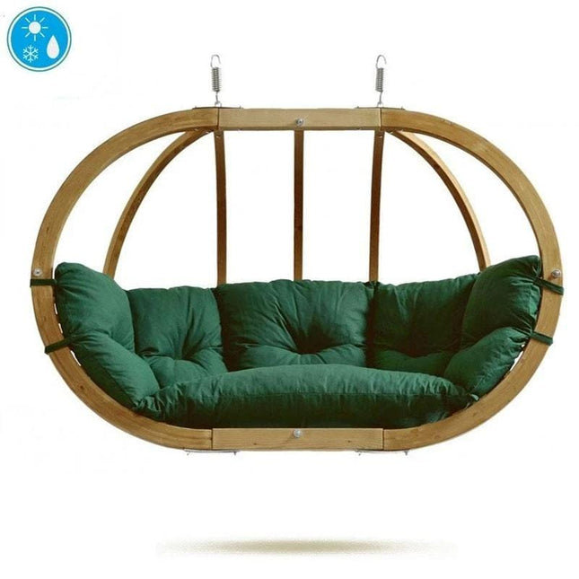 Amazonas Hammock Chair Amazonas | Globo Royal Verde Green Double Seater Hanging Chair (Weatherproof Cushion) AZ-2030844 Globo Royal Verde Green Double Seater Hanging Chair