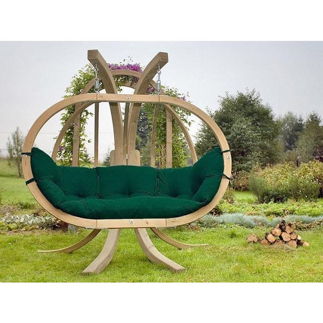 Amazonas Hammock Chair Amazonas | Globo Royal Verde Green Double Seater Hanging Chair (Weatherproof Cushion) AZ-2030844 Globo Royal Verde Green Double Seater Hanging Chair