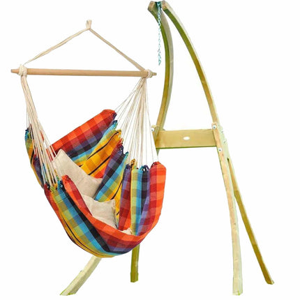 Amazonas Hammock Chair Rainbow Amazonas | Brasil Hanging Chair Wooden Stand Set AZ-2030290 AZ-4013100