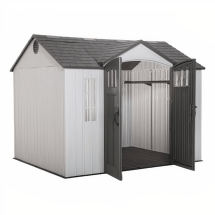 Lifetime Plastic Shed Lifetime 10x8ft Heavy Duty Plastic Shed LFT 10x8 60243 5055280416329