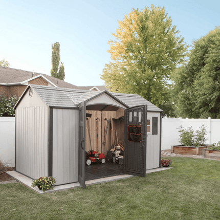 Lifetime Plastic Shed Lifetime 12.5x8 Heavy Duty Plastic Garden Shed LFT 12.5x8 60223 5055280411577