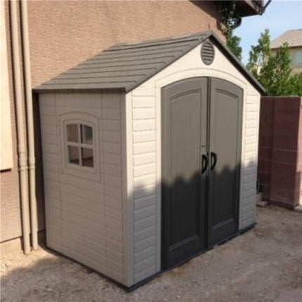 Lifetime Plastic Shed Lifetime 8x5ft Heavy Duty Plastic Garden Shed LFT 8x5 6406 5055280415957