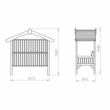 Mercia Arbour Mercia Carlton Arch Top Arbour Seat ESDXL21PT050 5029442019895