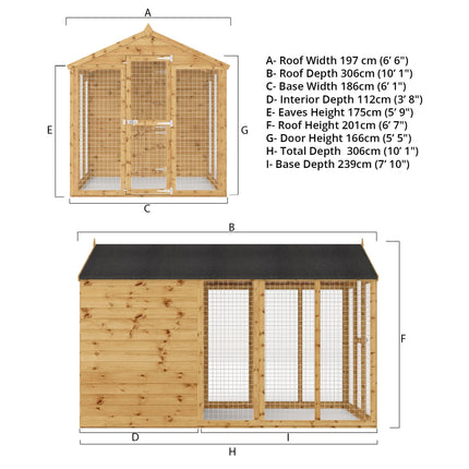 Mercia Dog Kennel Mercia 10x6 Shiplap Apex Dog Kennel & Run Mercia 10x6 Shiplap Apex Dog Kennel & Run