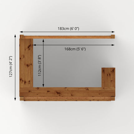 Mercia Garden Bar Mercia 6x4 Pressure Treated Garden Bar SI-003-001-0077 5029442002538