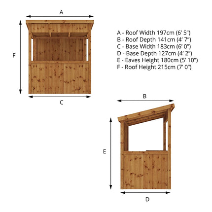 Mercia Garden Bar Mercia 6x4 Pressure Treated Garden Bar SI-003-001-0077 5029442002538