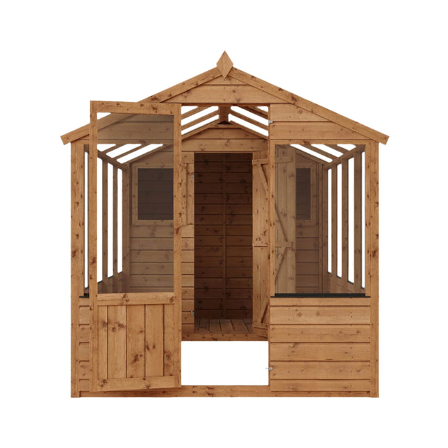 Mercia Greenhouse Mercia 12 x 6 Tongue and Groove Combi Greenhouse and Wooden Storage Shed Mercia 12 x 6 Tongue and Groove Combi Greenhouse and Wooden Storage Shed