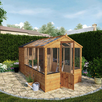 Mercia Greenhouse Mercia 12 x 6 Tongue and Groove Combi Greenhouse and Wooden Storage Shed Mercia 12 x 6 Tongue and Groove Combi Greenhouse and Wooden Storage Shed