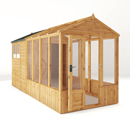 Mercia Greenhouse Mercia 14 x 6 Premium Woodsman Apex Styrene Combi Greenhouse Mercia 14 x 6 Premium Woodsman Apex Styrene Combi Greenhouse