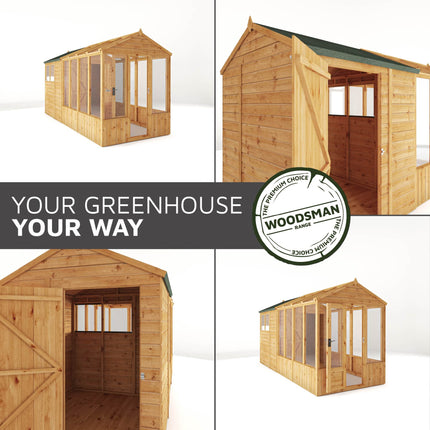 Mercia Greenhouse Mercia 14 x 6 Premium Woodsman Apex Styrene Combi Greenhouse Mercia 14 x 6 Premium Woodsman Apex Styrene Combi Greenhouse