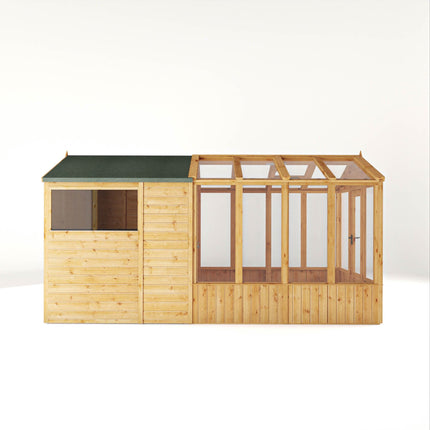 Mercia Greenhouse Mercia 14 x 6 Premium Woodsman Apex Styrene Combi Greenhouse Mercia 14 x 6 Premium Woodsman Apex Styrene Combi Greenhouse