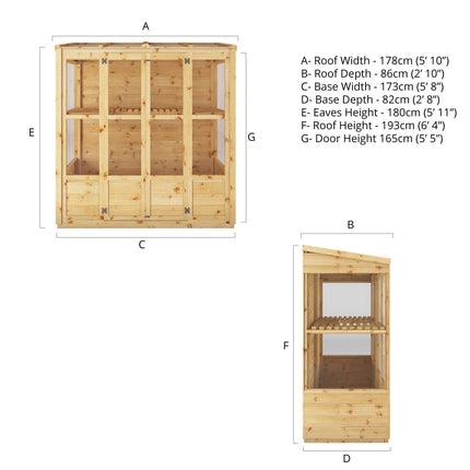 Mercia Greenhouse Mercia 6 x 3 Wooden Victorian Greenhouse Mercia 6 x 3 Wooden Victorian Greenhouse