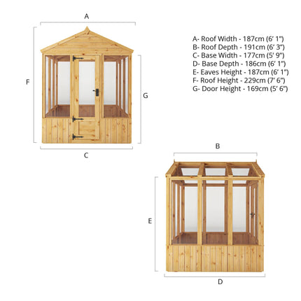 Mercia Greenhouse Mercia 6 x 6 Premium Woodsman Apex Glass Greenhouse Mercia 6 x 6 Premium Woodsman Apex Glass Greenhouse