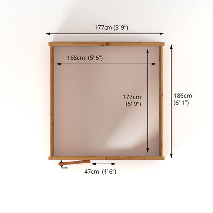 Mercia Greenhouse Mercia 6 x 6 Premium Woodsman Apex Styrene Greenhouse Mercia 6 x 6 Premium Woodsman Apex Styrene Greenhouse