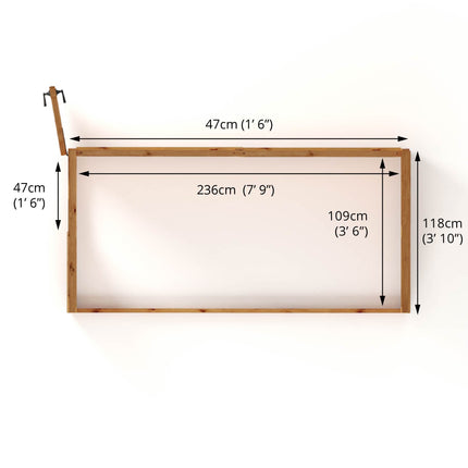 Mercia Greenhouse Mercia 8 x 4 Premium Woodsman Pent Glass Lean-To Greenhouse Mercia 8 x 4 Premium Woodsman Pent Glass Lean-To Greenhouse