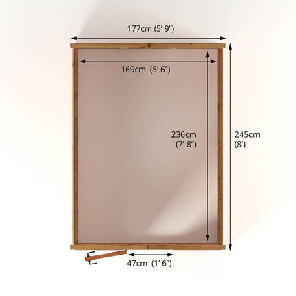 Mercia Greenhouse Mercia 8 x 6 Premium Woodsman Apex Glass Greenhouse Mercia 8 x 6 Premium Woodsman Apex Glass Greenhouse