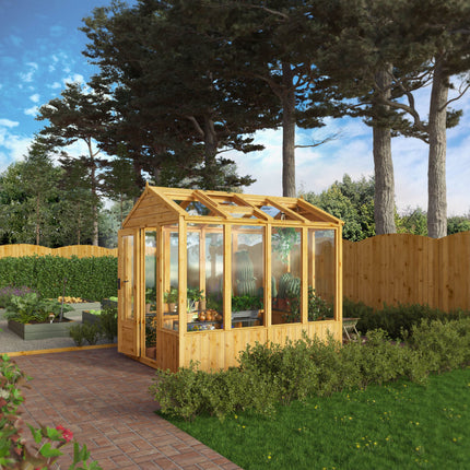 Mercia Greenhouse Mercia 8 x 6 Premium Woodsman Apex Glass Greenhouse Mercia 8 x 6 Premium Woodsman Apex Glass Greenhouse