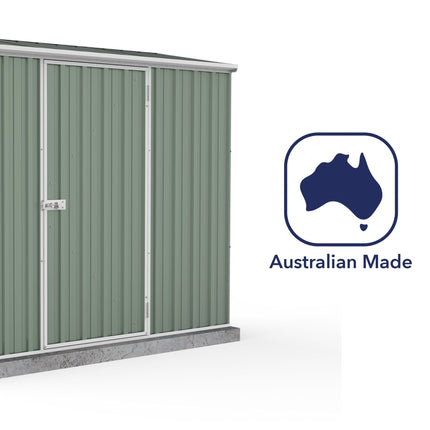 Mercia Metal Shed Mercia Absco 7' 5 x 3 Pale Eucalyptus Easy Build Pent Metal Shed ESDXL20MET008AK 5029442078830