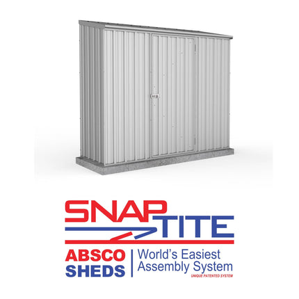 Mercia Metal Shed Mercia Absco 7' 5 x 3 Titanium Space Saver Metal Shed ESDXL20MET109AK 5029442005355