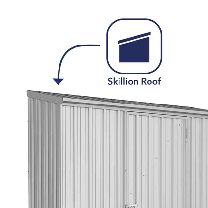 Mercia Metal Shed Mercia Absco 7' 5 x 3 Titanium Space Saver Metal Shed ESDXL20MET109AK 5029442005355