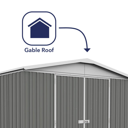 Mercia Metal Shed Mercia Absco Regent Metal Shed 10x10 - Woodland Grey ESDXL20MET125 5029442005515