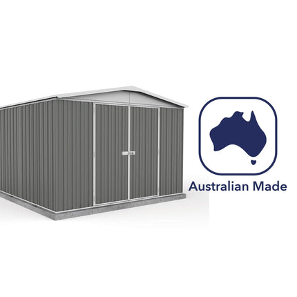 Mercia Metal Shed Mercia Absco Regent Metal Shed 10x10 - Woodland Grey ESDXL20MET125 5029442005515