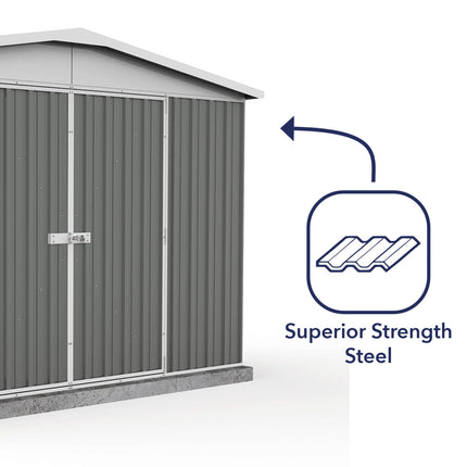 Mercia Metal Shed Mercia Absco Regent Metal Shed 10x5 - Woodland Grey ESDXL20MET123-AK 5029442005492