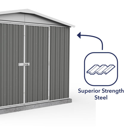 Mercia Metal Shed Mercia Absco Regent Metal Shed 10x7 - Woodland Grey ESDXL20MET124-AK 5029442005508