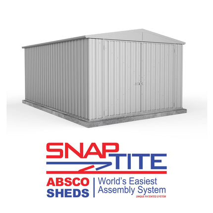 Mercia Metal Shed Mercia Absco Utility Workshop 10x15 - Zinc ESDXL20MET126-AK 5029442005522