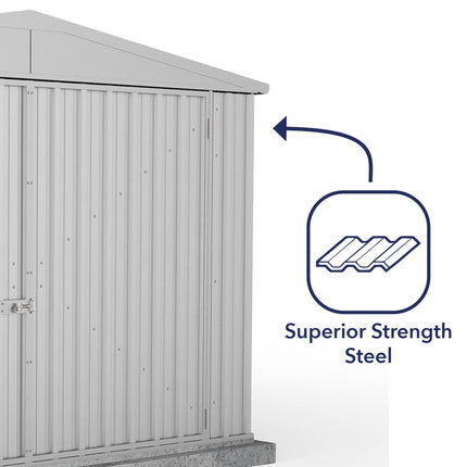 Mercia Metal Shed Mercia Absco Utility Workshop 10x15 - Zinc ESDXL20MET126-AK 5029442005522