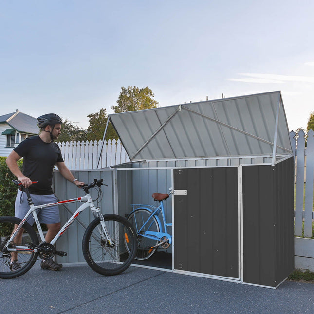 Mercia Metal Storage Mercia Absco 7' 5 x 2' 5 Woodland Grey Metal Bike Shed ESDXL20MET129AK 5029442013503