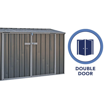 Mercia Metal Storage Mercia Absco 7' 5 x 2' 5 Woodland Grey Metal Bike Shed ESDXL20MET129AK 5029442013503