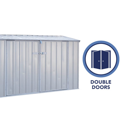 Mercia Metal Storage Mercia Absco 7x3 Zinc Metal Bike Store ESDXL20MET130AK 5029442018720