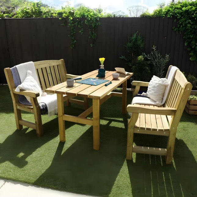 Mercia Outdoor Furniture Mercia Carlton Premium Bench and Table Set ESDXL21PT054K 5029442020105