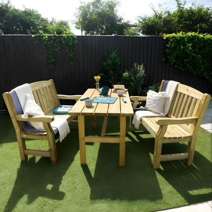 Mercia Outdoor Furniture Mercia Carlton Premium Bench and Table Set ESDXL21PT054K 5029442020105