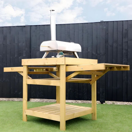 Mercia Outdoor Kitchen Mercia Pressure Treated Pizza Oven/BBQ Table ESDXL21PT048BR Mercia Pressure Treated Pizza Oven/BBQ Table 5029442013961