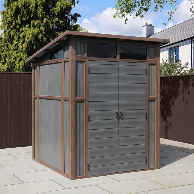 Mercia Plastic Shed Mercia 7x7 Premium Composite Pent Shed ESDXL30PLS027 5029442014623