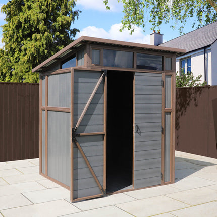 Mercia Plastic Shed Mercia 7x7 Premium Composite Pent Shed ESDXL30PLS027 5029442014623