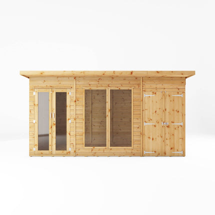 Mercia Summerhouse Mercia 14x6 Maine Summerhouse with Side Shed