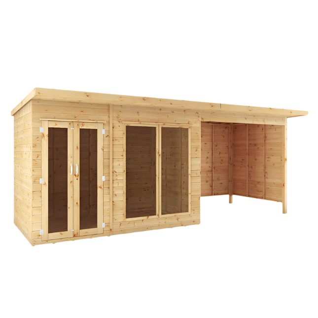 Mercia Summerhouse Mercia 18 x 6 Maine Summerhouse with Patio Area Mercia 18 x 6 Maine Summerhouse with Patio Area