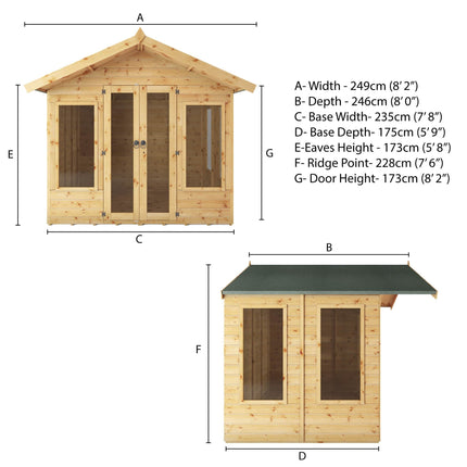 Mercia Summerhouse Mercia 6 x 8 Premium Sussex Summerhouse Mercia 6 x 8 Premium Sussex Summerhouse