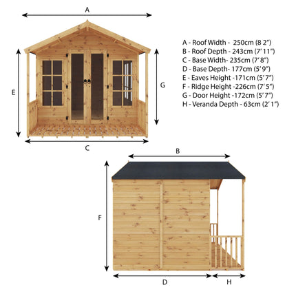 Mercia Summerhouse Mercia 8 x 8 Wessex Summerhouse Mercia 8 x 8 Wessex Summerhouse