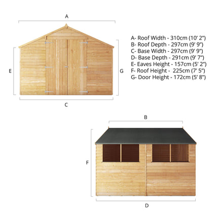 Mercia Wooden Shed Mercia 10x10 Overlap Apex Shed Mercia 10x10 Overlap Apex Shed