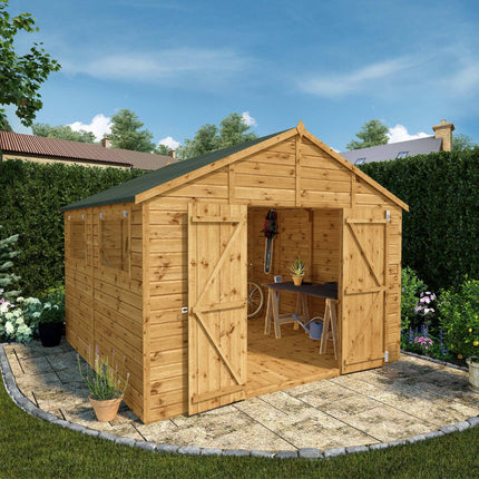 Mercia Wooden Shed Mercia 10x10ft Premium Shiplap Apex Workshop