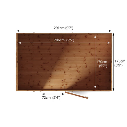 Mercia Wooden Shed Mercia 10x6 Modular Shiplap Apex Wooden Shed