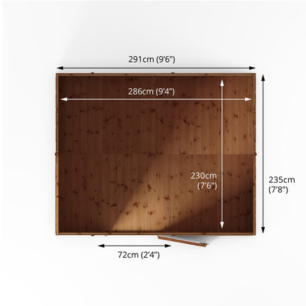 Mercia Wooden Shed Mercia 10x8 Modular Shiplap Apex Wooden Shed