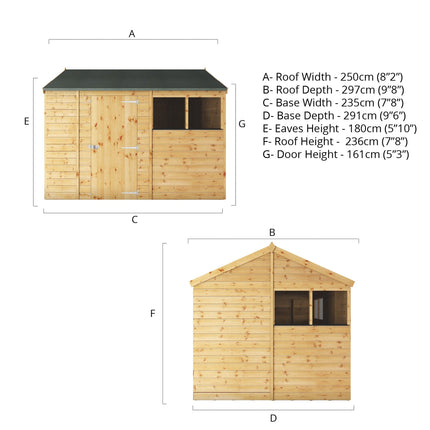 Mercia Wooden Shed Mercia 10x8 Modular Shiplap Apex Wooden Shed