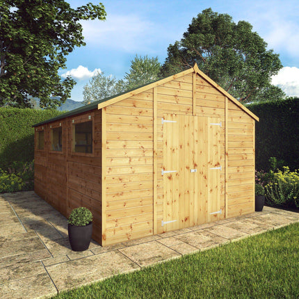 Mercia Wooden Shed Mercia 15 x 10 Premium Shiplap Apex Workshop