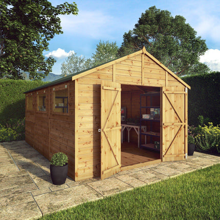 Mercia Wooden Shed Mercia 15 x 10 Premium Shiplap Apex Workshop